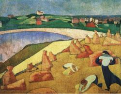 Emile Bernard Harvest on the Edge of the Sea France oil painting art